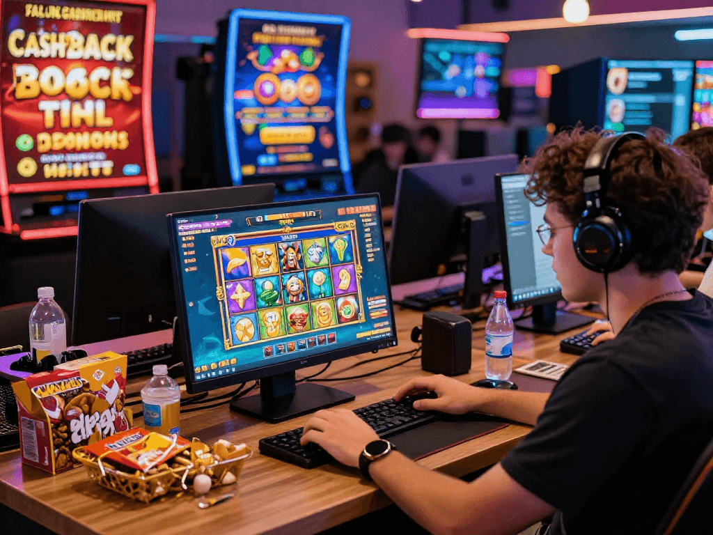 Engaging online gaming scene showcasing bonus cashback slot offers in an exciting e-commerce environment.