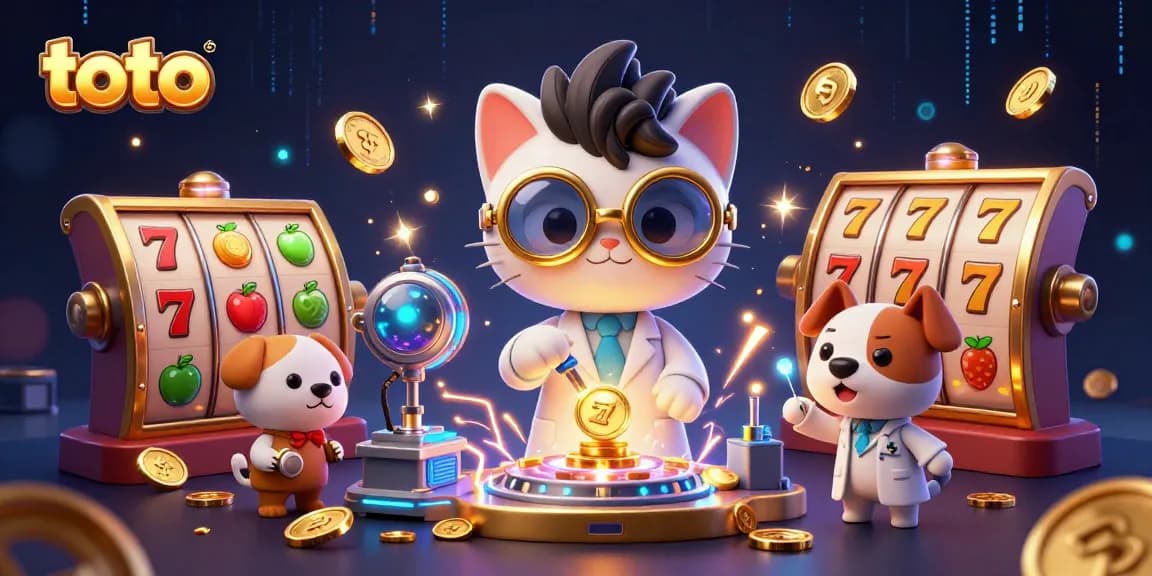 Spin the reels with toto and experience thrilling jackpots in a vibrant casino illustration.