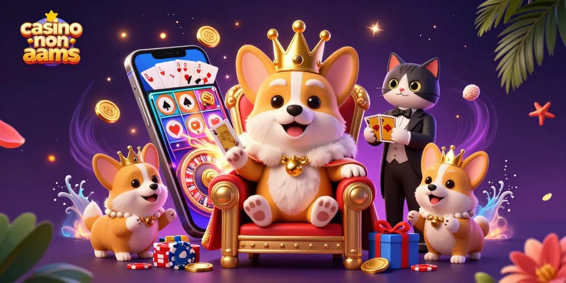 Scopri il brivido del casino non aams con una scena 3D vibrante che mostra regalità ed emozione.