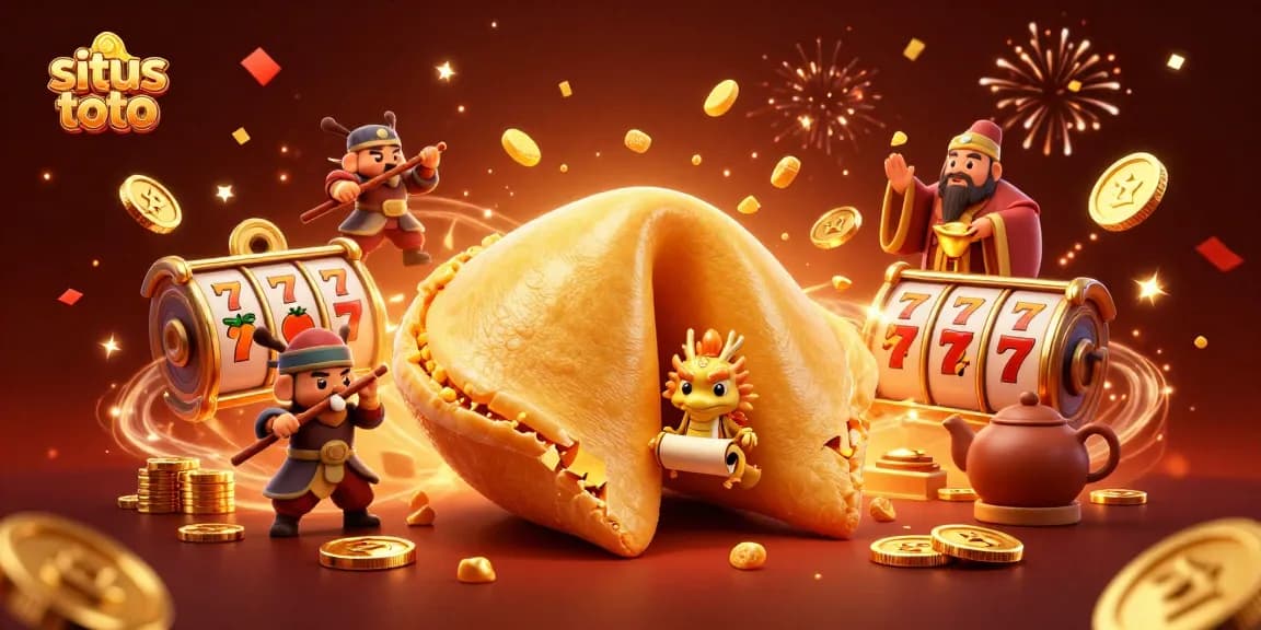 Engage with situs toto by exploring dynamic slot games featuring a vibrant scene of whimsical characters and rich casino elements.