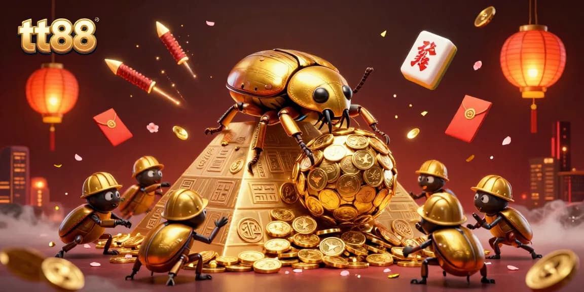 Engage with the vibrant tt88 casino atmosphere, where golden beetles bring luck through exciting games and symbols.