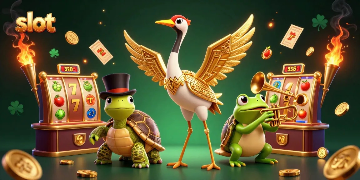 Slot yang menarik dan seru dengan simbol permainan dan jackpot di arena kasino.