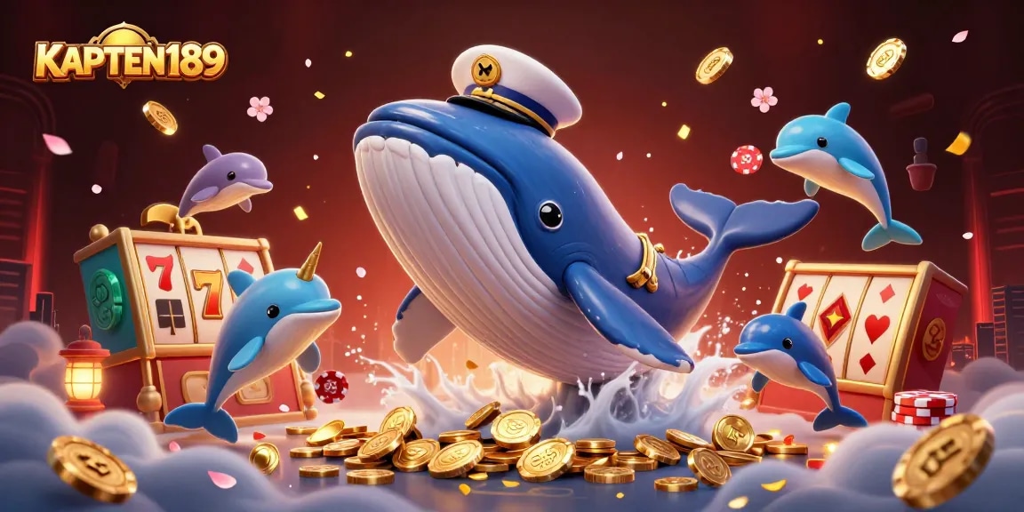 KAPTEN189 menampilkan ilustrasi kasino 3D yang memukau dengan karakter laut dan elemen slot yang meriah.