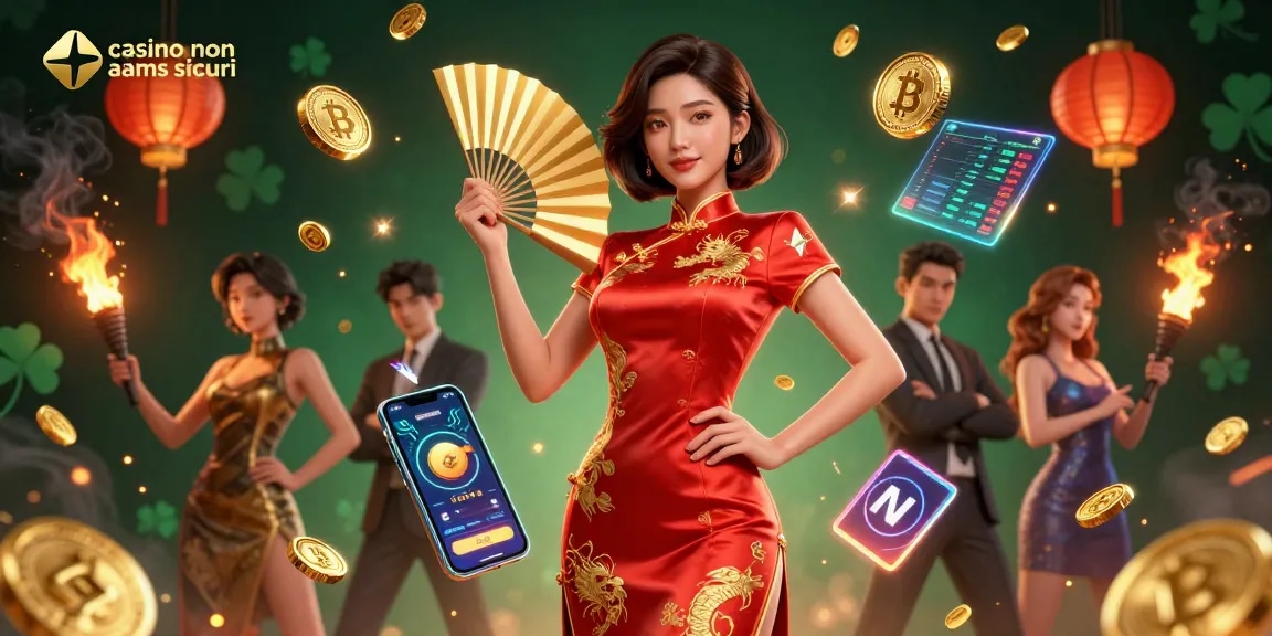 Celebra le vittorie nei casino non aams sicuri con un'illustrazione digitale 3D vibrante che mostra eccitazione e abbondanza.