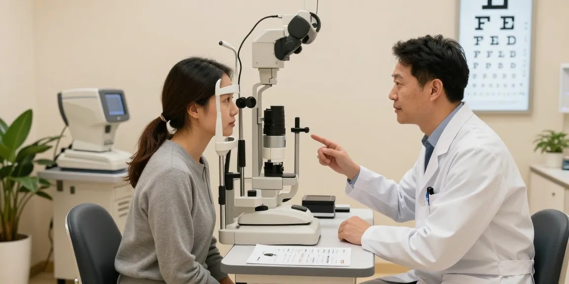 Лазерная коррекция зрения consultation at a modern eye clinic with advanced equipment and expert care.