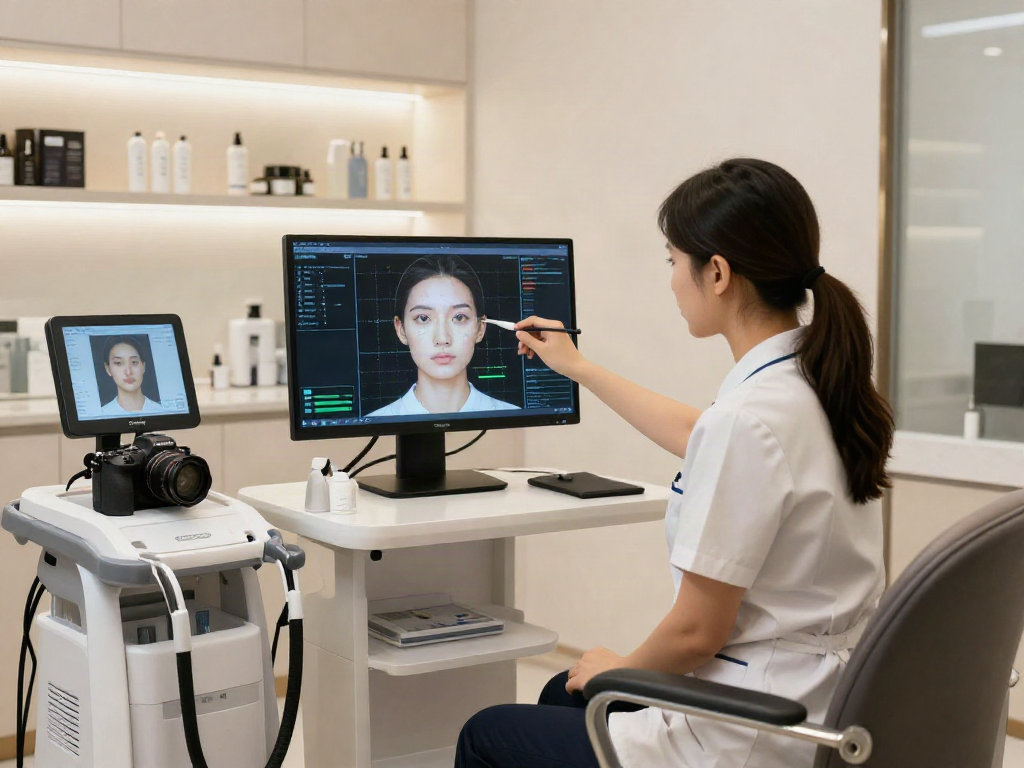 ClinicEvo cheaper than QOVES comparison in a modern aesthetic consultation setting.