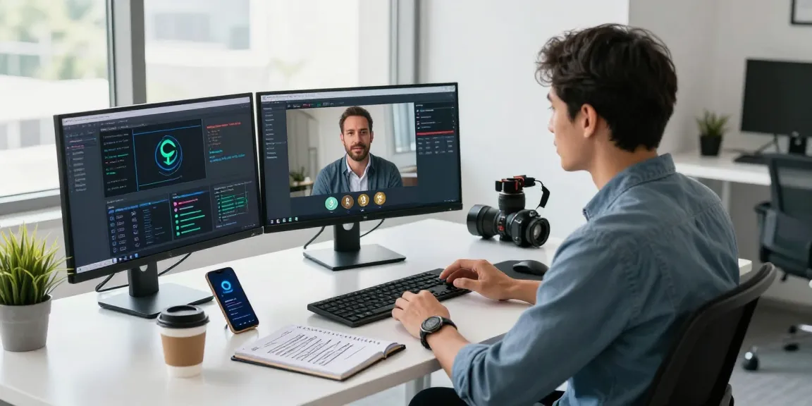 Expert helping clients recover lost crypto at modern tech office