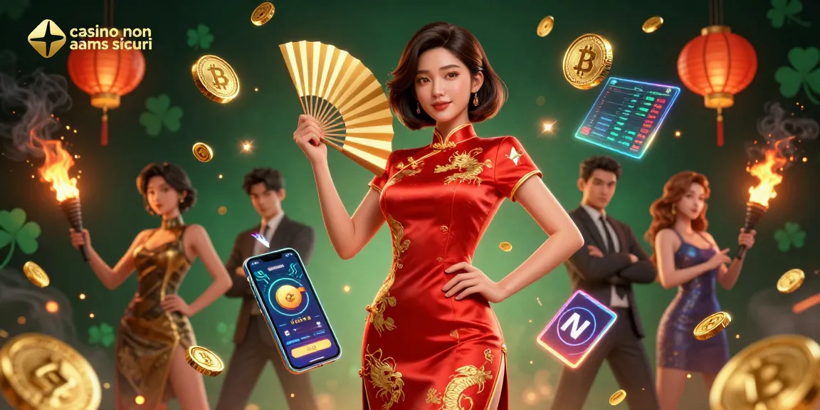 Celebra le vittorie nei casino non aams sicuri con un'illustrazione digitale 3D vibrante che mostra eccitazione e abbondanza.