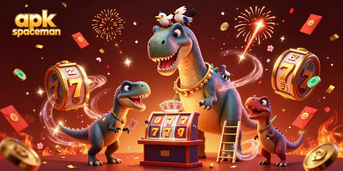 Engage with apk spaceman while enjoying a vibrant casino scene filled with exciting slot elements.