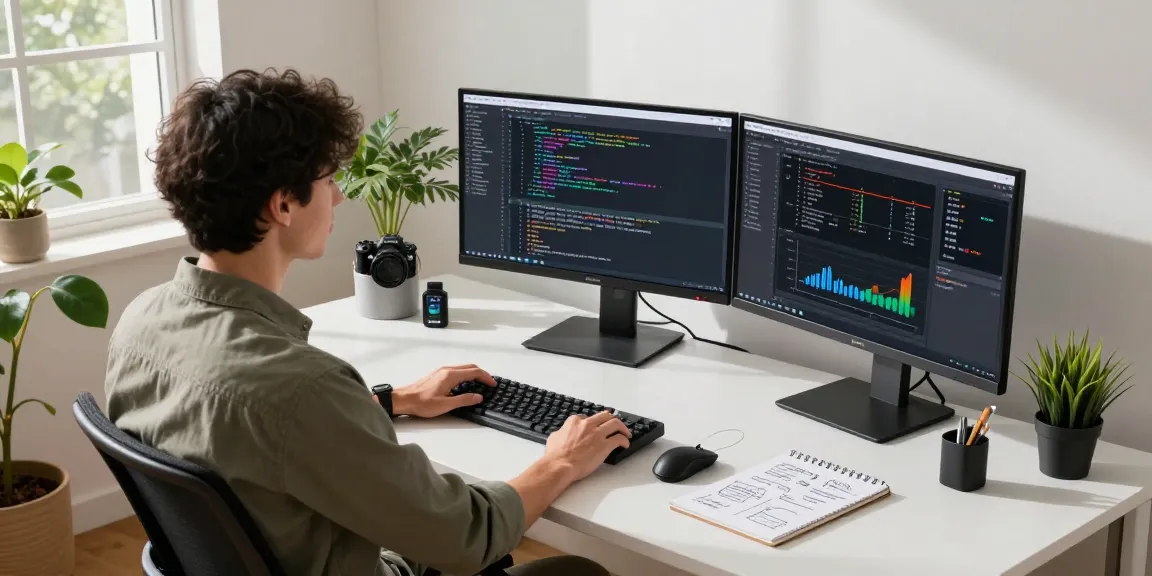 Developer coding OpenClaw skills in a modern workspace, showcasing productivity and innovation.