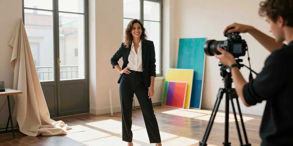 Ritratto Fotografico d'une femme professionnelle en studio à Milan.