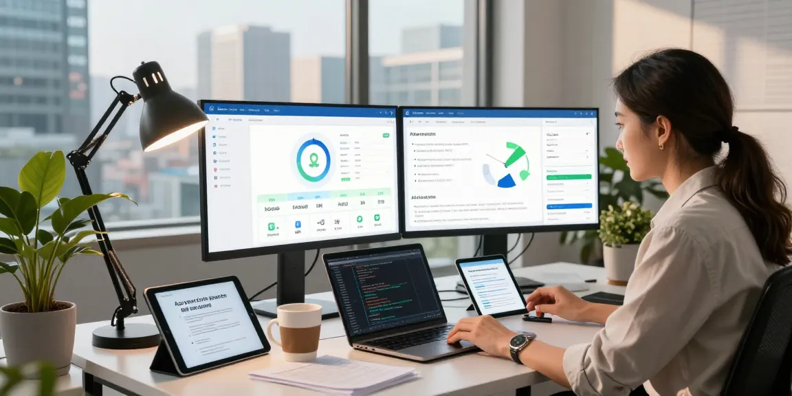 AI-powered age verification system showcased in a modern office environment with analytics and technology.