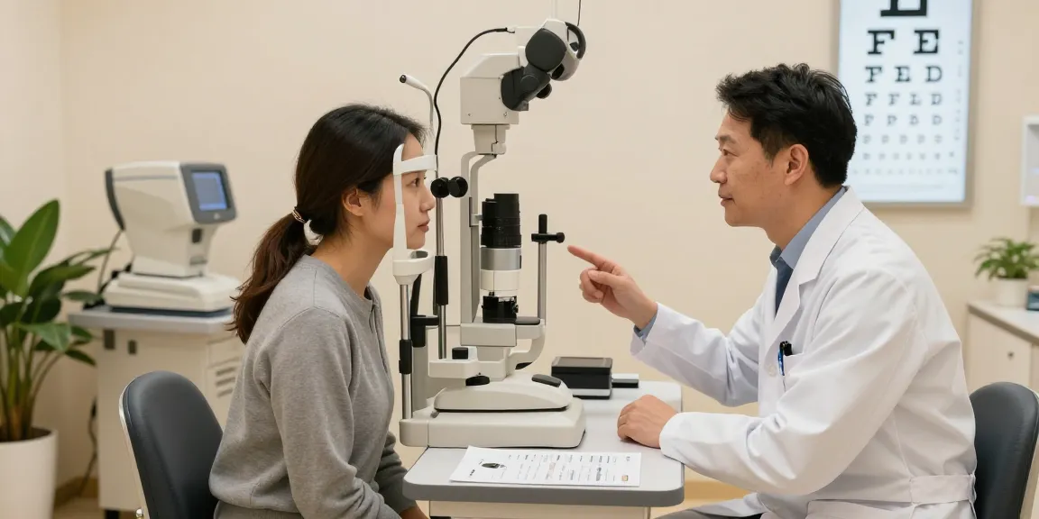 Лазерная коррекция зрения consultation at a modern eye clinic with advanced equipment and expert care.