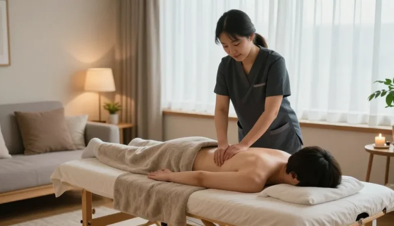 Relaxing 의정부출장안마 service at home with professional therapist and calming atmosphere.