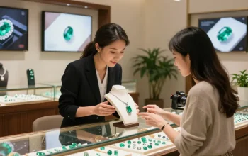 Explore the unique offerings at https://www.mygemspot.com with exquisite gemstones displayed in an elegant showroom setting.